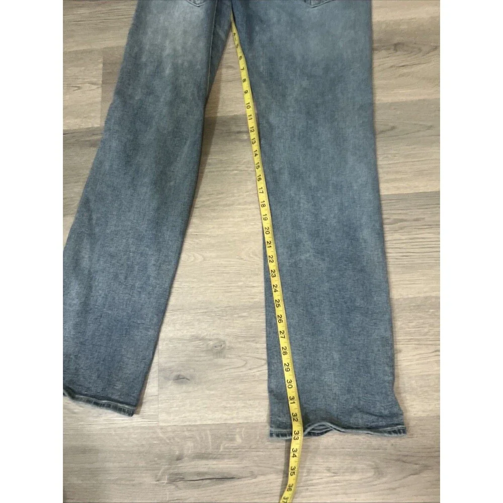 True Religion Mens Ricky Relaxed Straight Light Blue Wash Jeans Size 32 x 33